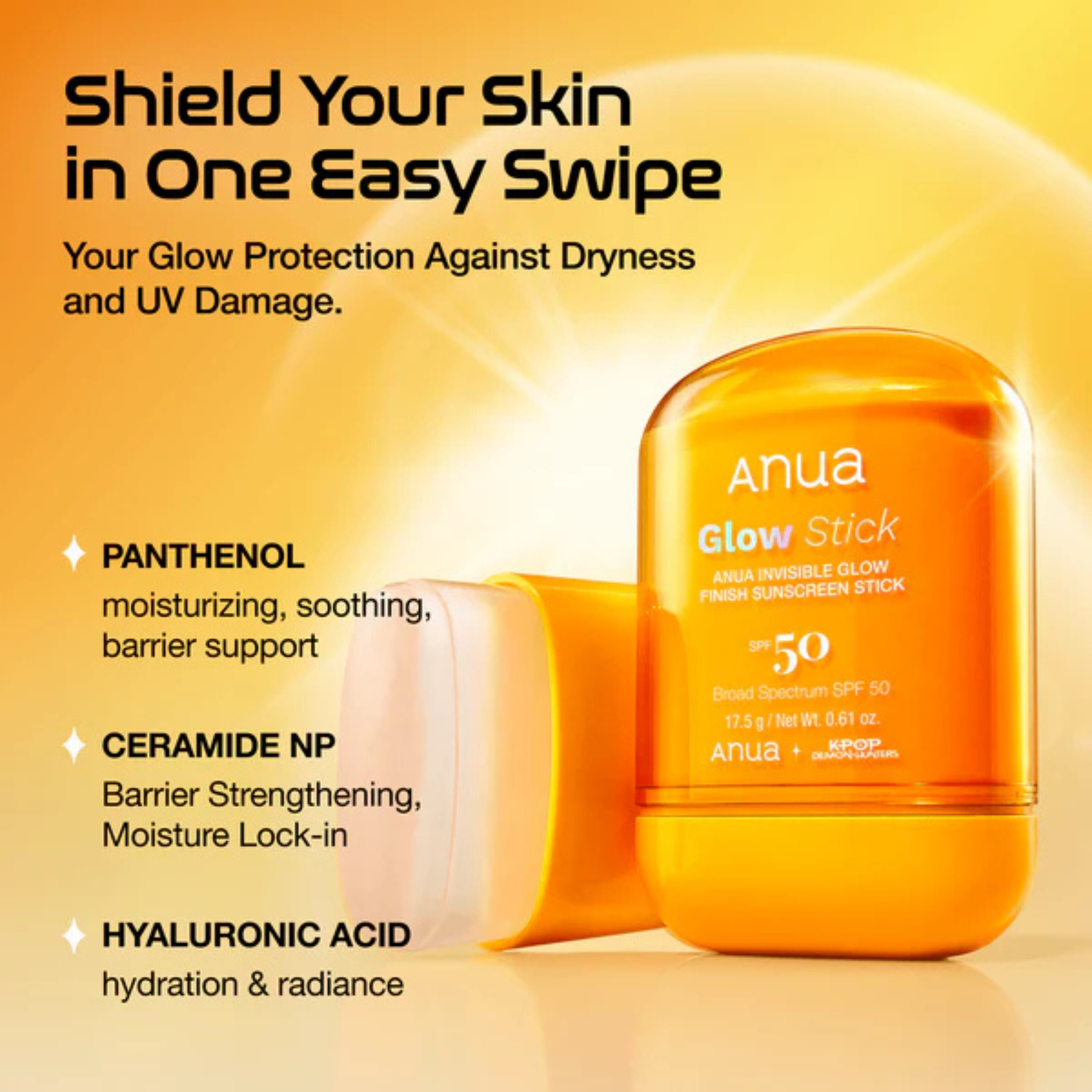 Anua Invisible Glow Finish Sunscreen Stick SPF50 PA++++