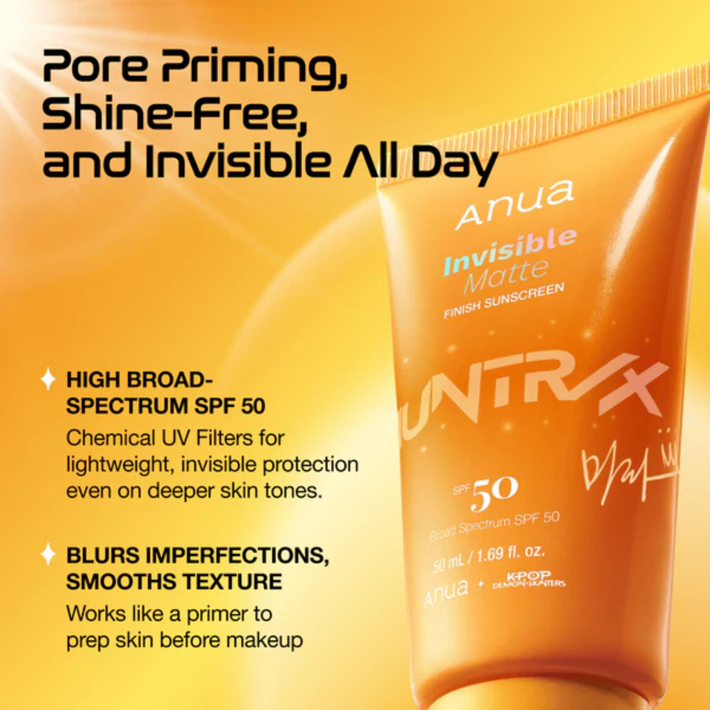 Anua Invisible Matte Finish Sunscreen SPF50 PA+++