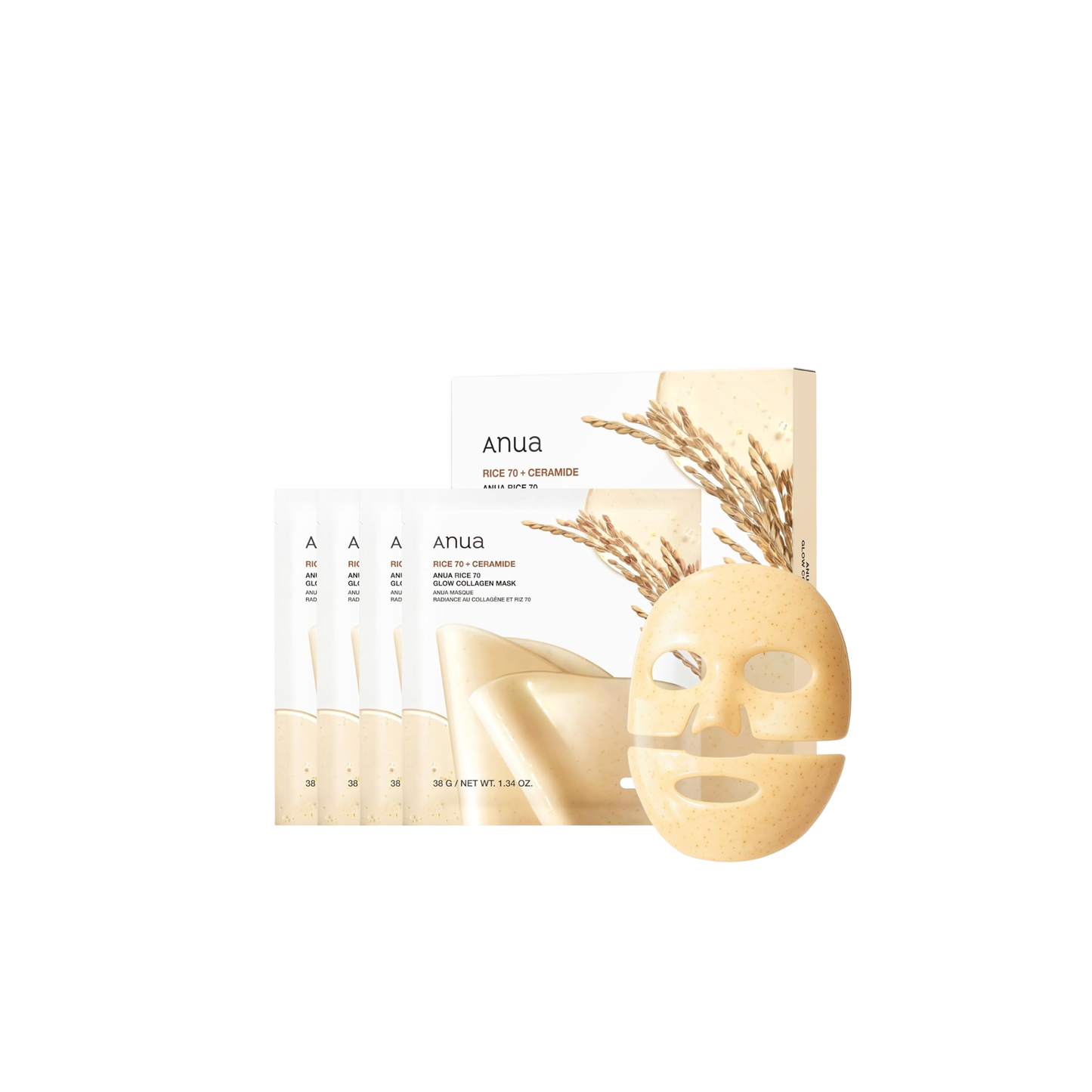 Anua Rice 70 Glow Collagen Mask