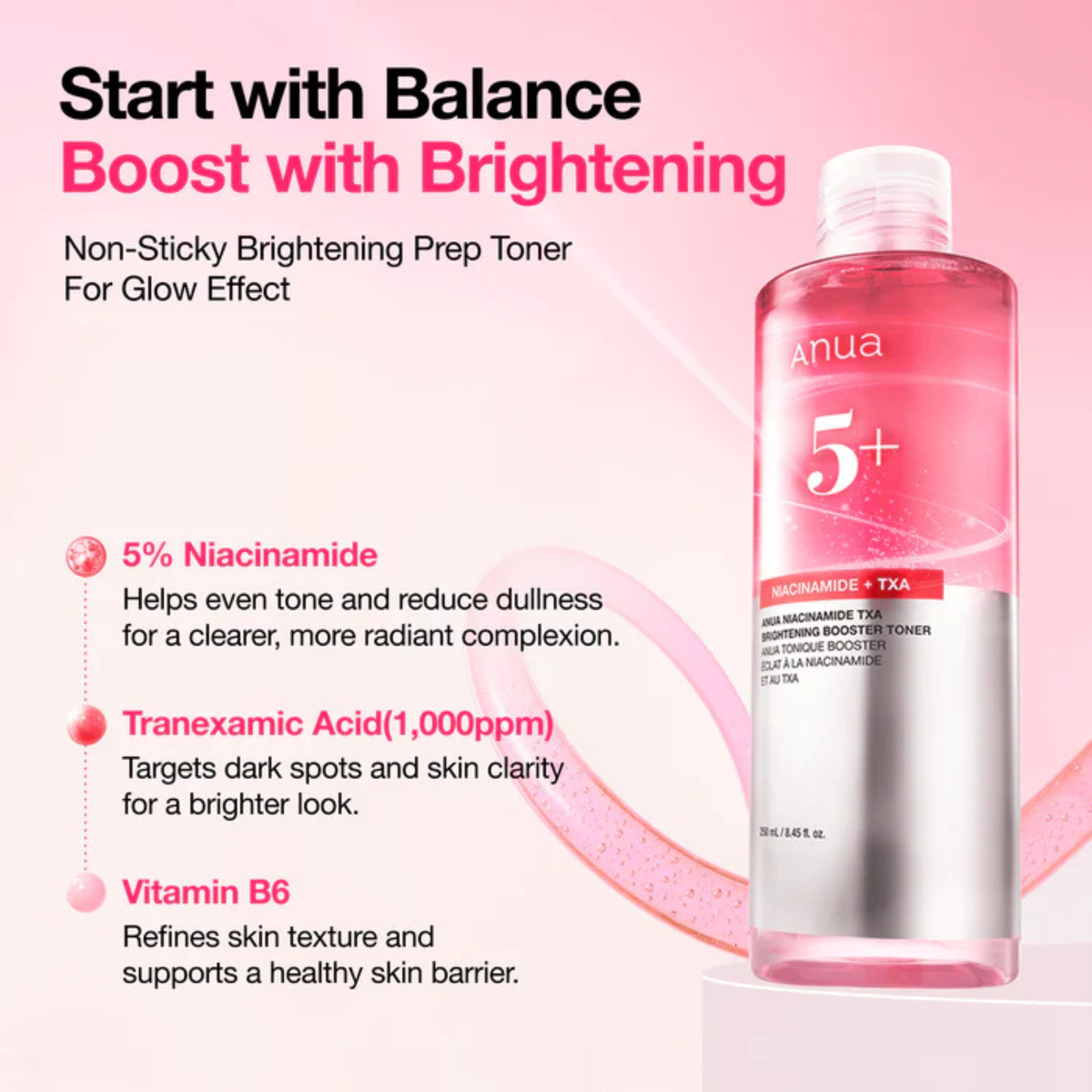 Anua Niacinamide  5+ TXA Brightening Booster Toner 250ml