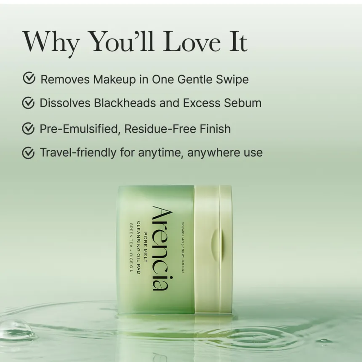 Arencia Pore Melt Cleansing Oil Pad