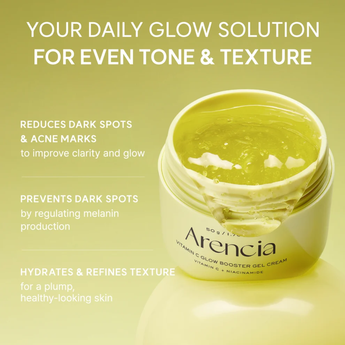 Arencia Vitamin C Glow Booster Gel Cream