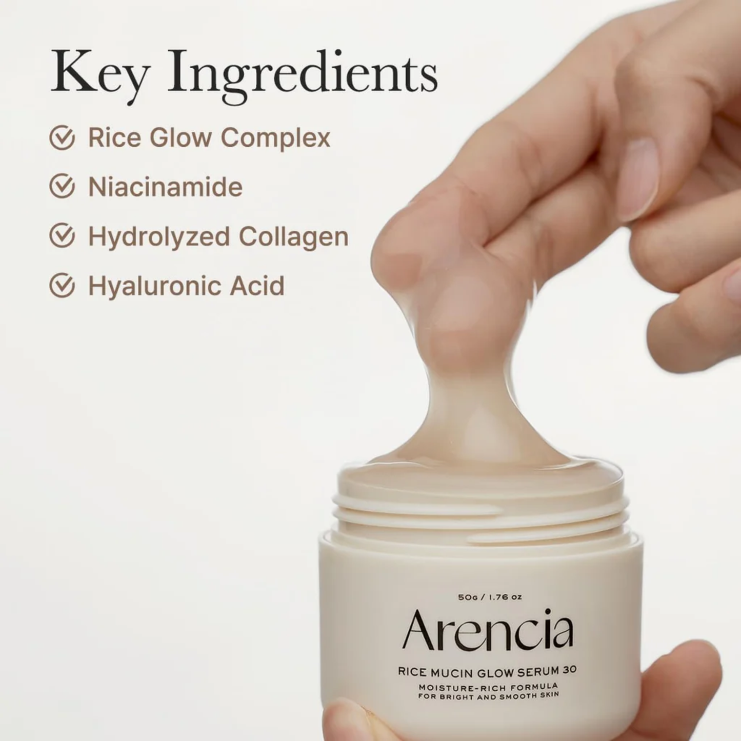 Arencia Rice Mucin Glow Serum 30 50gm
