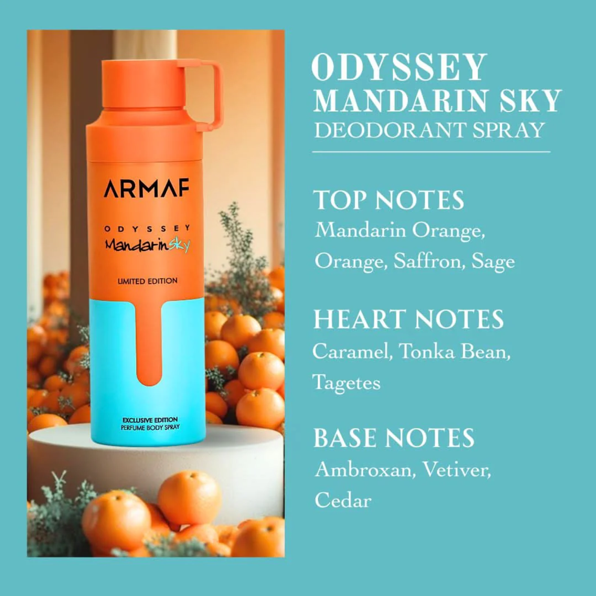 Armaf Odyssey Mandarin Sky Limited Exclusive Edition Perfume Body Spray Unisex