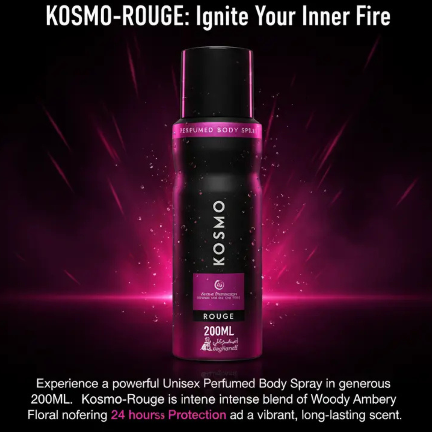 Asgharali Kosmo Rouge Body Spray Unisex 200ml