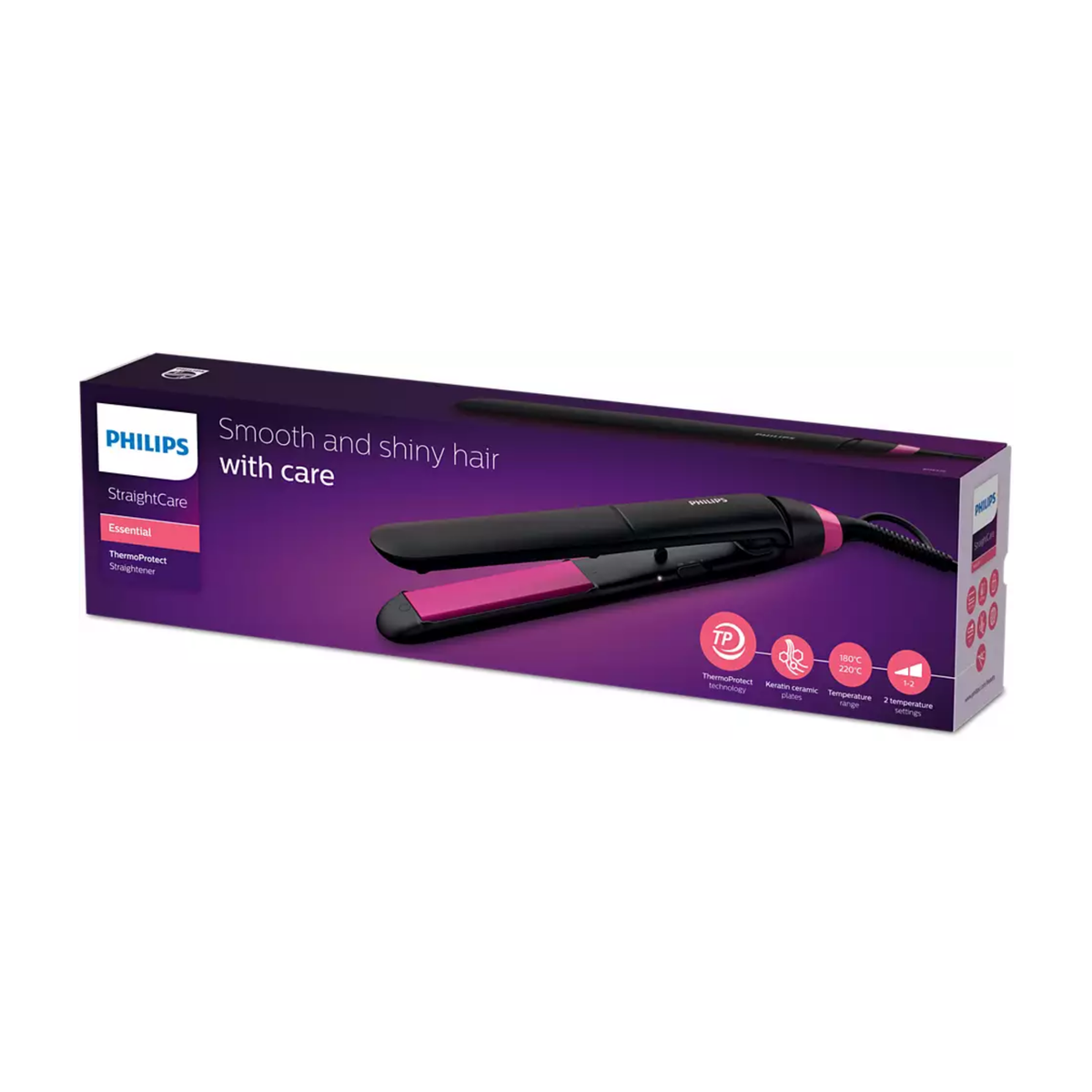 Philips StraightCare Essential Thermoprotect Straightener BHS375/03