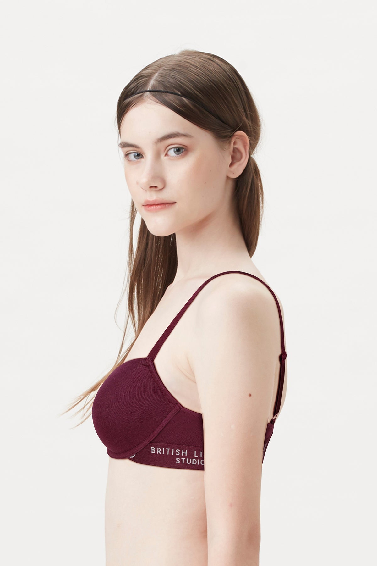 BLS Cheree Wired And Padded Cotton Bra Berry