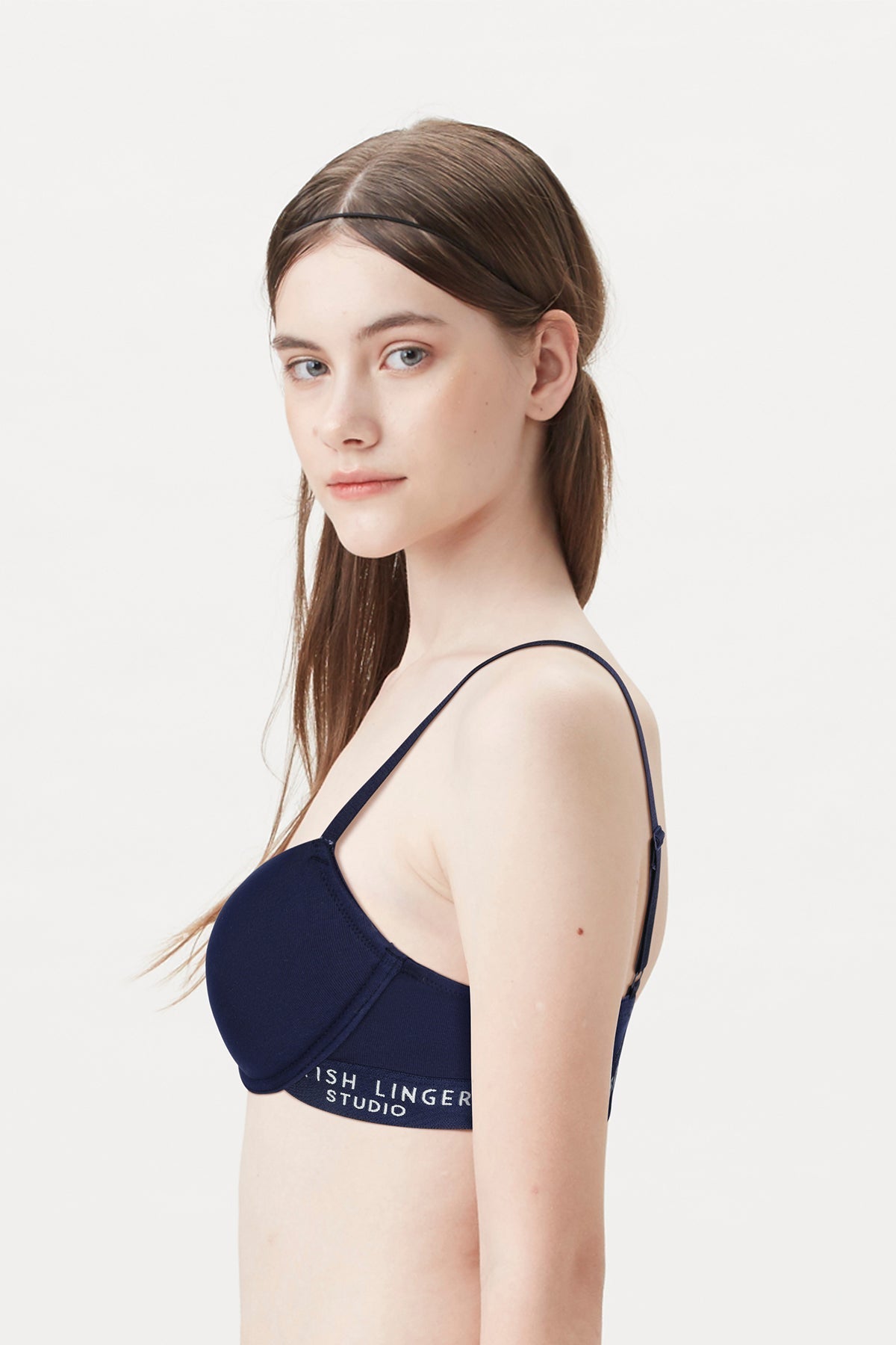 BLS Cheree Wired And Padded Cotton Bra Blue