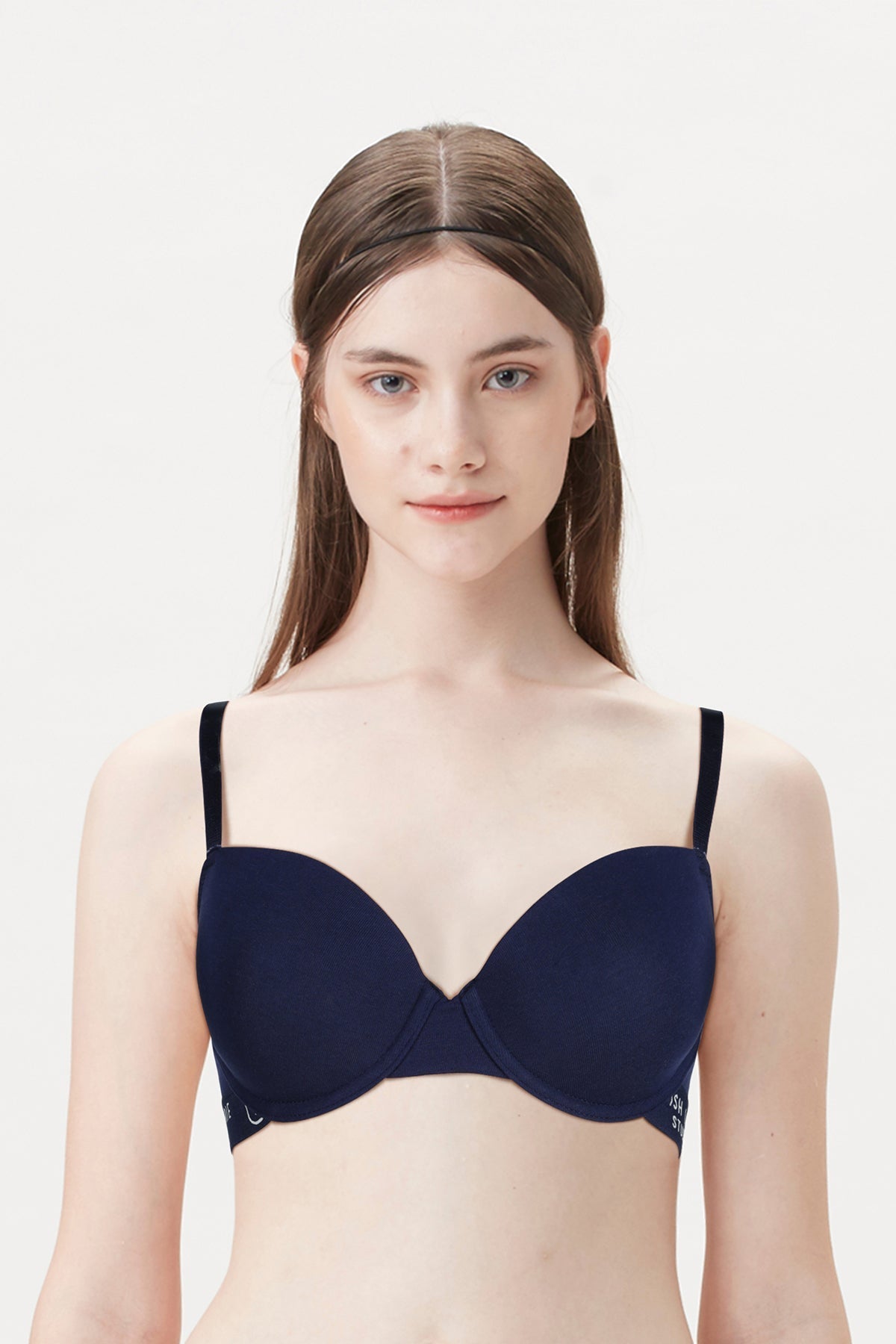 BLS Cheree Wired And Padded Cotton Bra Blue