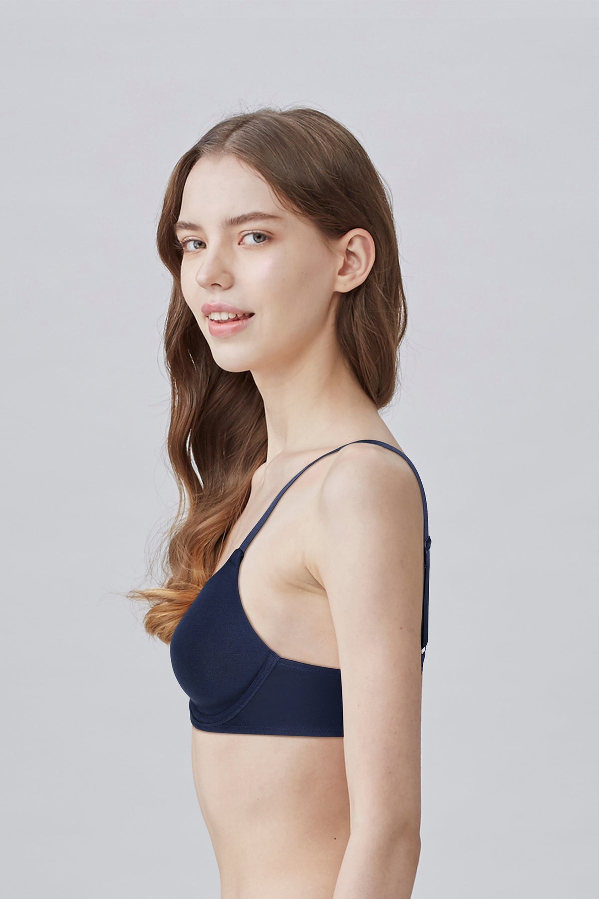 BLS Pero Wired And Padded Cotton Bra Navy Blue