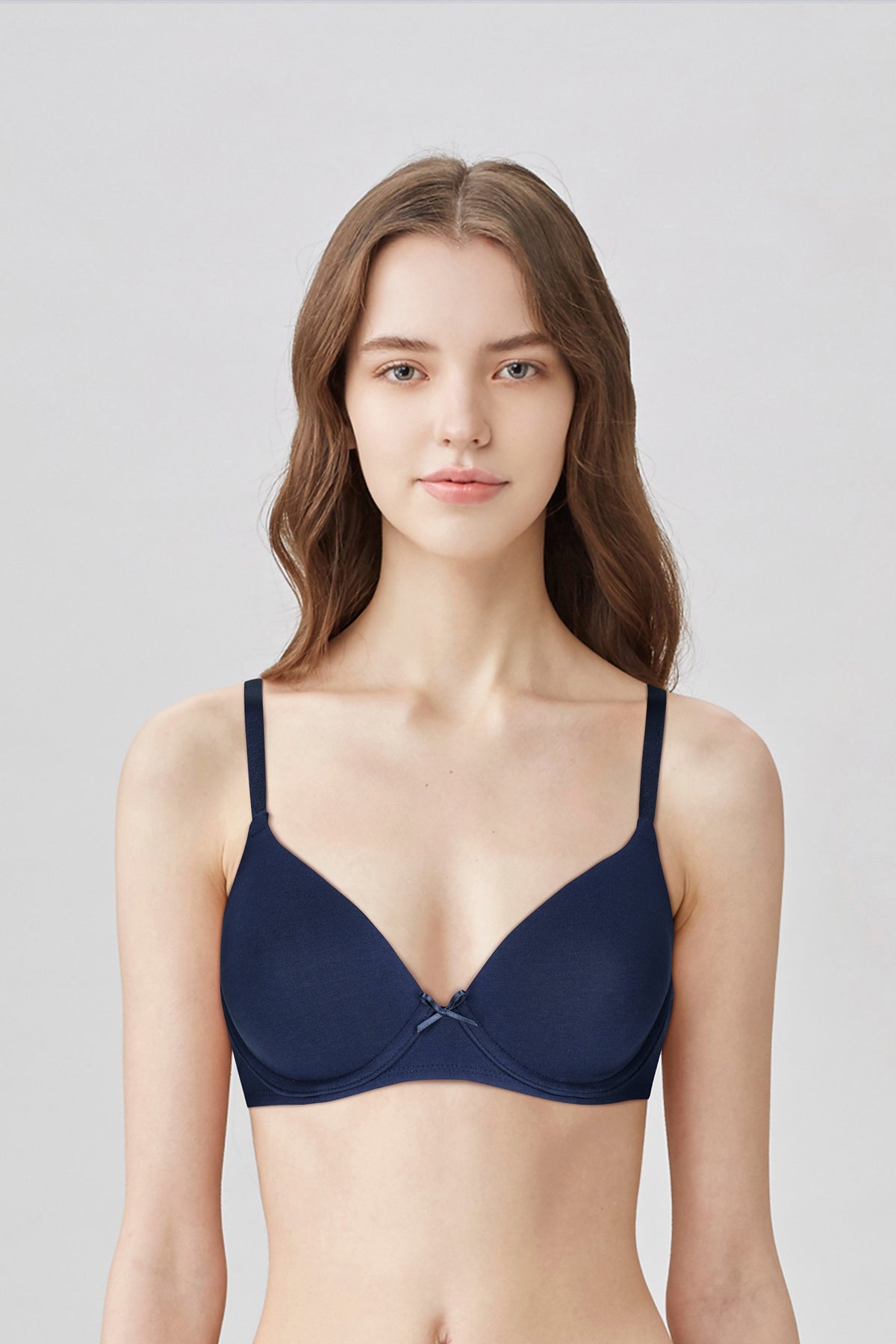 BLS Pero Wired And Padded Cotton Bra Navy Blue