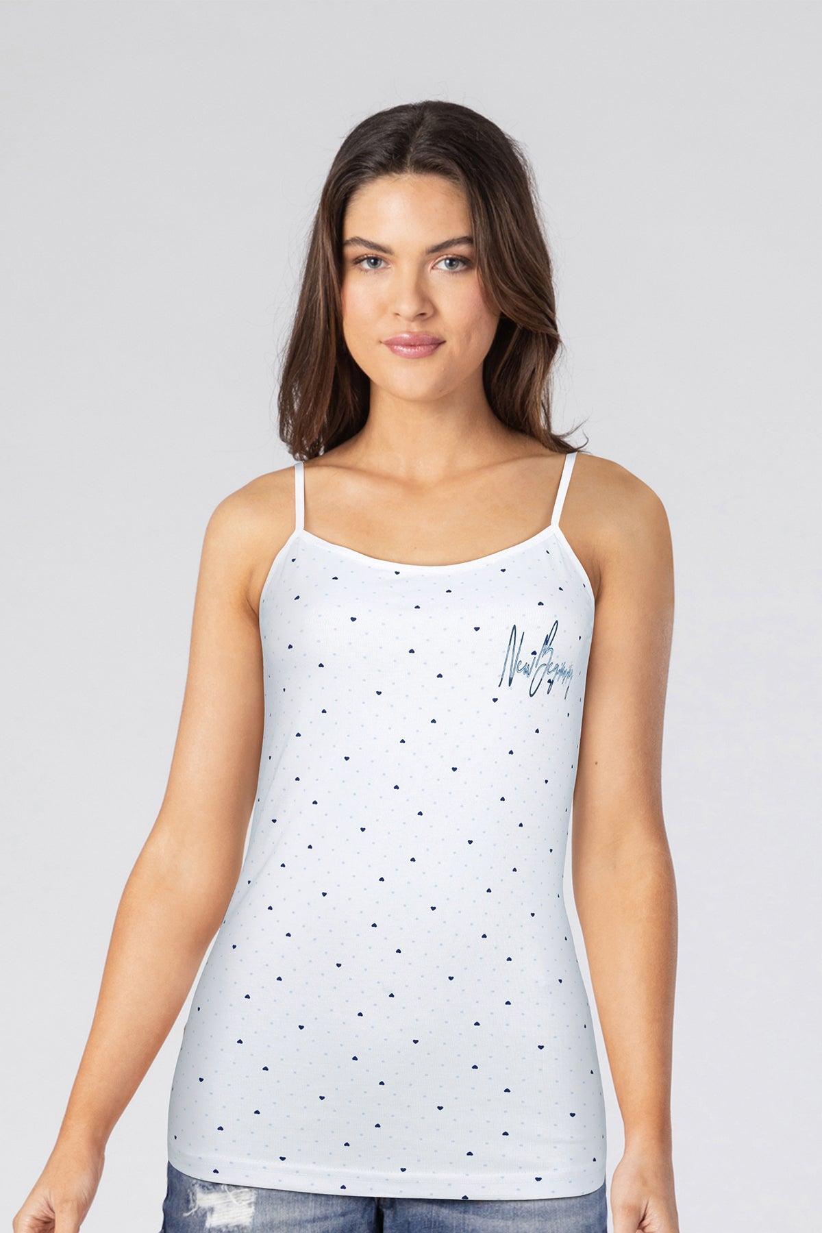 BLS Zorana Stretchable Cotton Camisole White