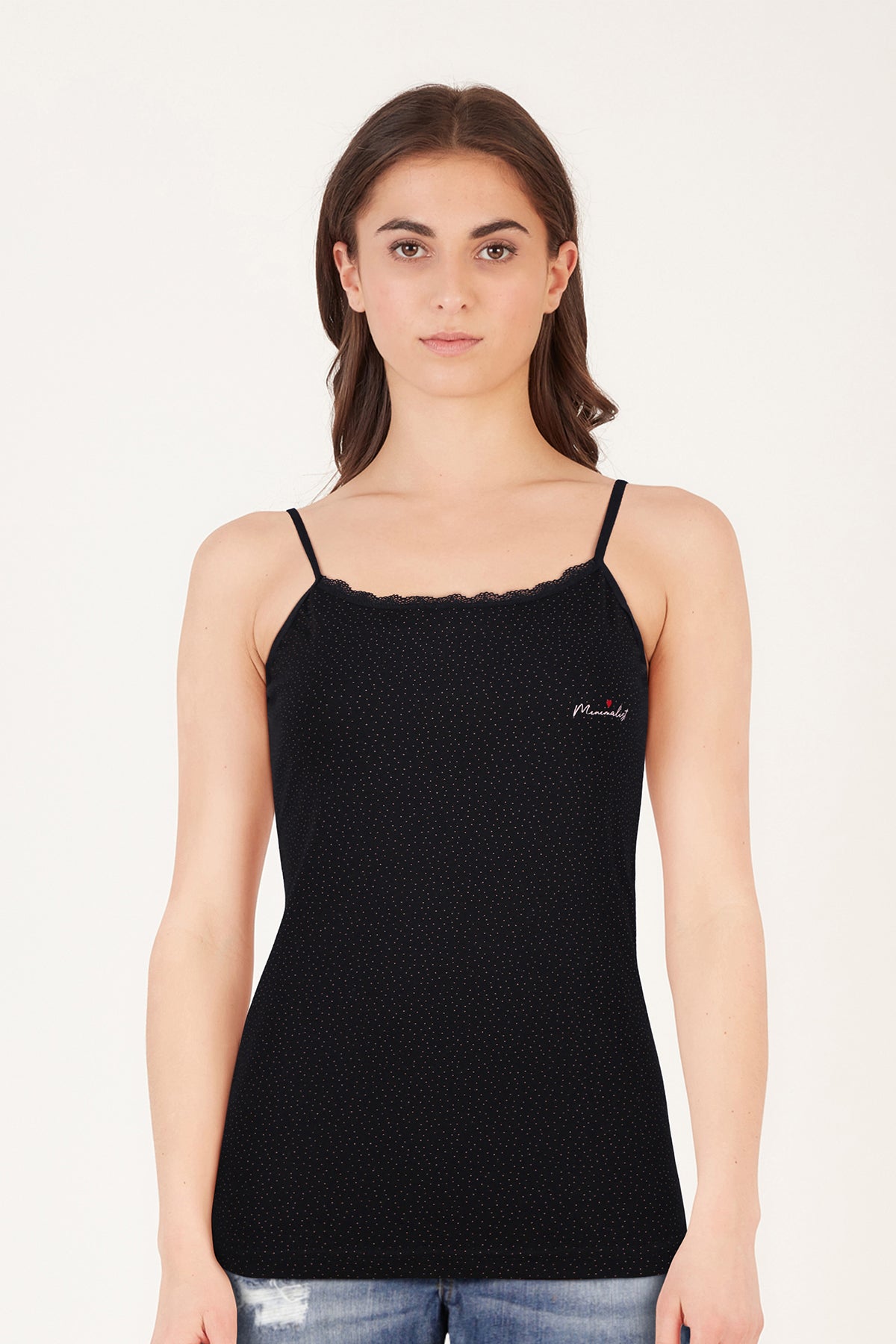 BLS Zorica Stretchable Cotton Camisole Black