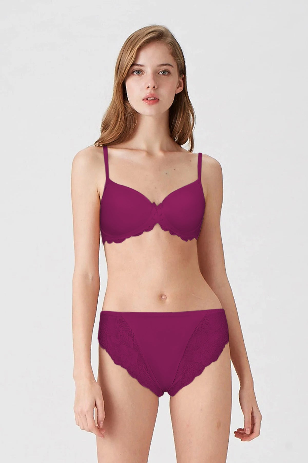 BLS Breathable Wired And Light Padded Bra Ruby