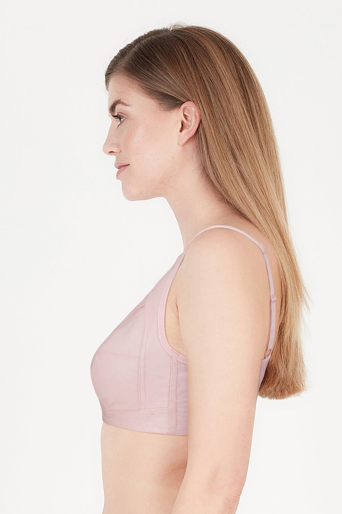 BLS Cali Non Wired And Non Padded Cotton Bra Soft Pink