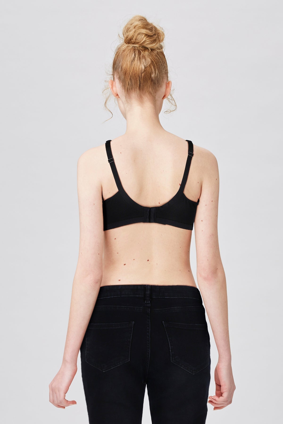 BLS Camille Wired And Non Padded Cotton Bra Black