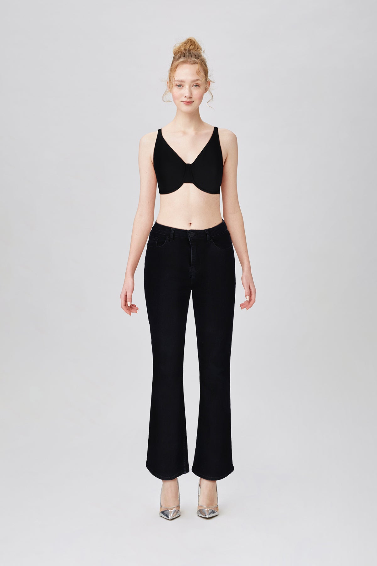 BLS Camille Wired And Non Padded Cotton Bra Black