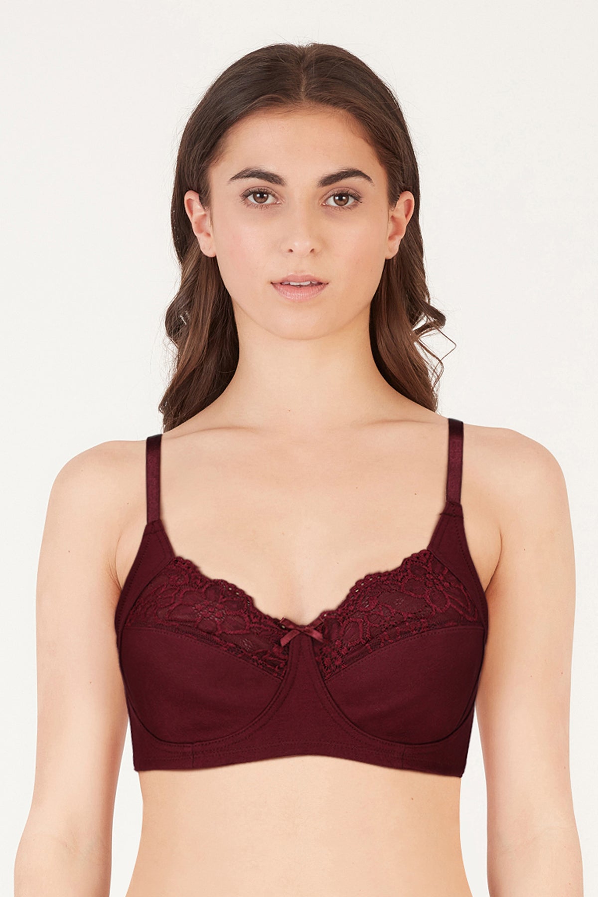 BLS Cansu Non Wired And Non Padded Cotton Bra Berry