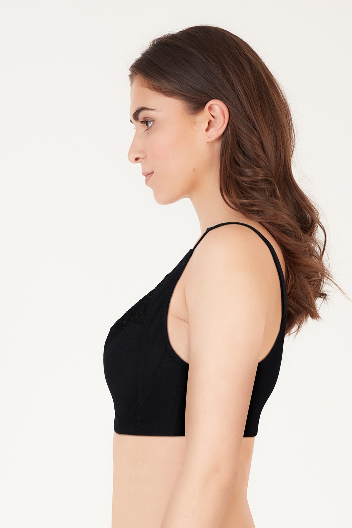 BLS Cansu Non Wired And Non Padded Cotton Bra Black