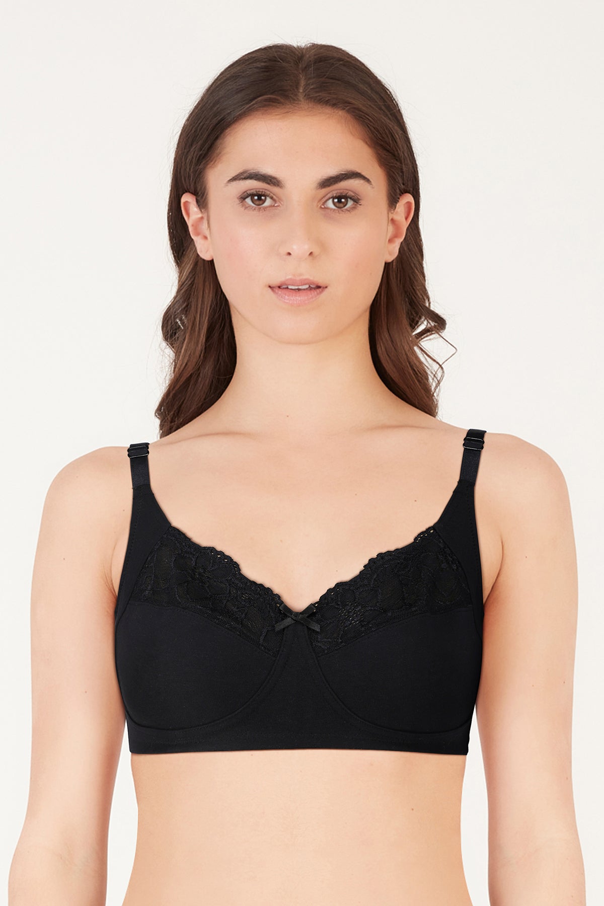 BLS Cansu Non Wired And Non Padded Cotton Bra Black