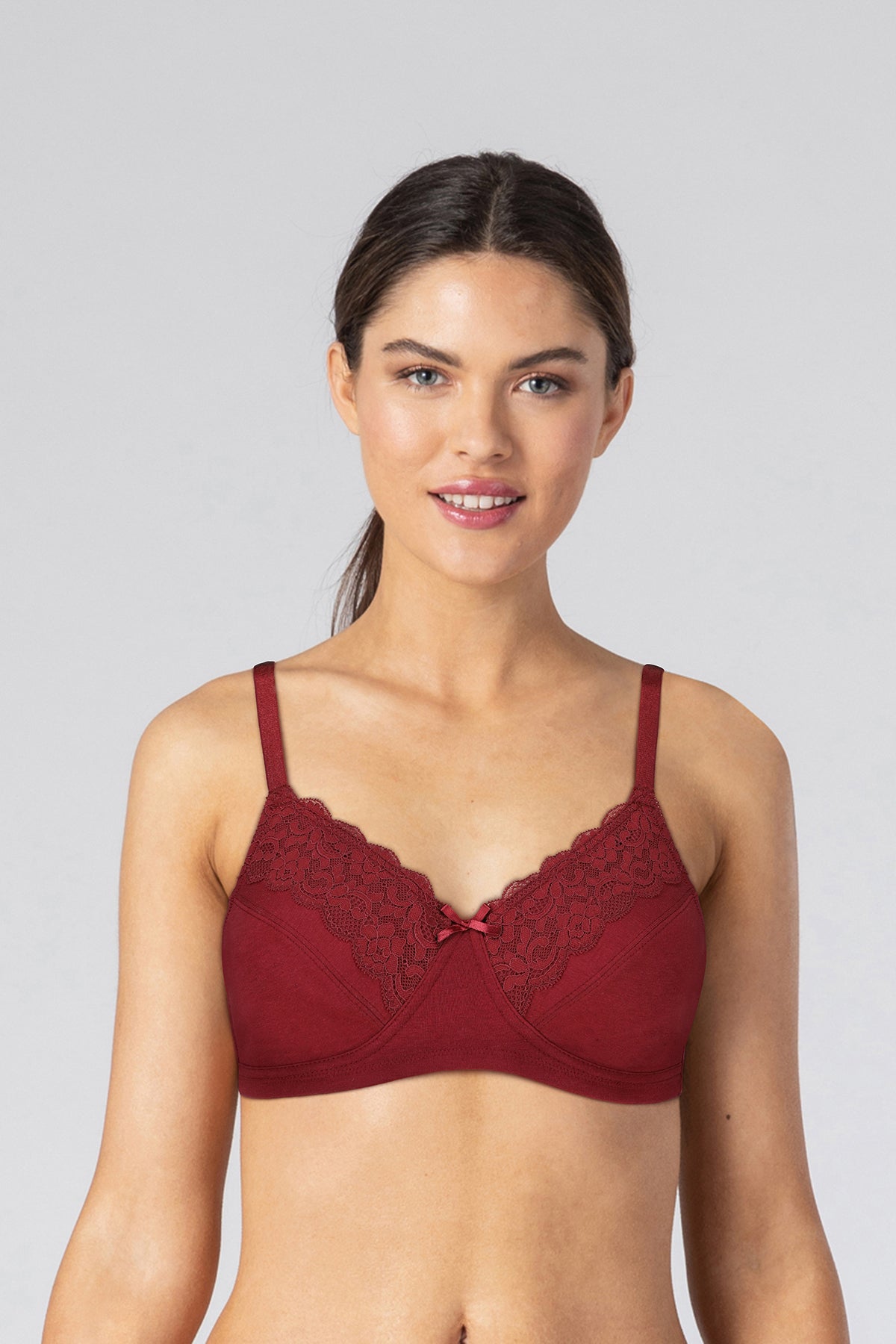 BLS Caprina Non Wired And Non Padded Cotton Bra Burgundy