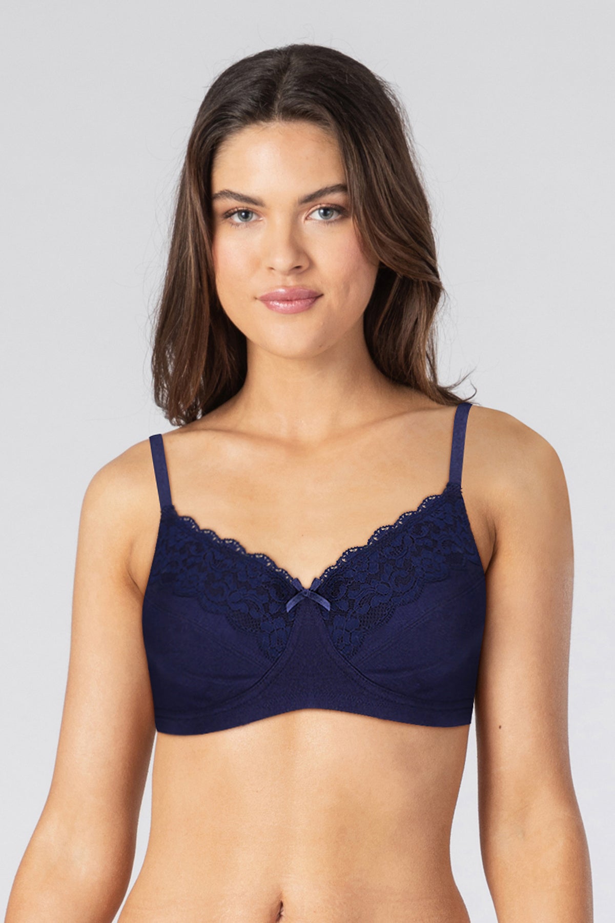 BLS Caprina Non Wired And Non Padded Cotton Bra Mid Blue