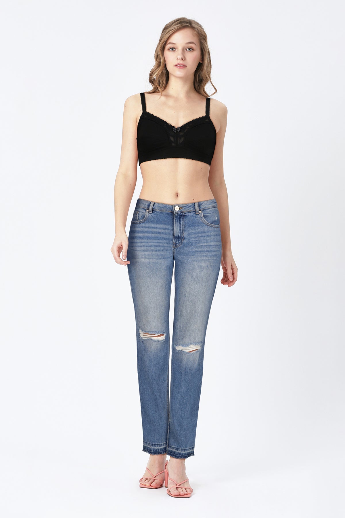 BLS Colette Non Wired And Non Padded Cotton Bra Black