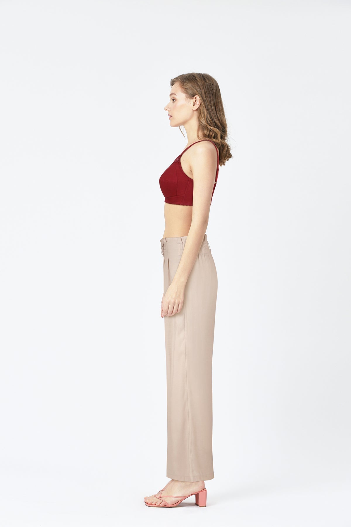 BLS Colette Non Wired And Non Padded Cotton Bra Burgundy