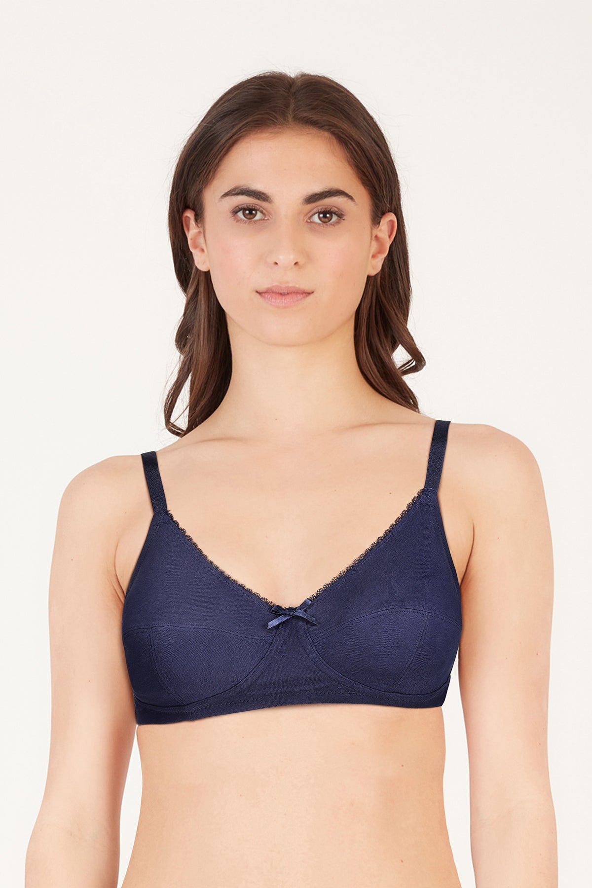 BLS Cora Non wired And Non Padded Cotton Bra Navy Blue