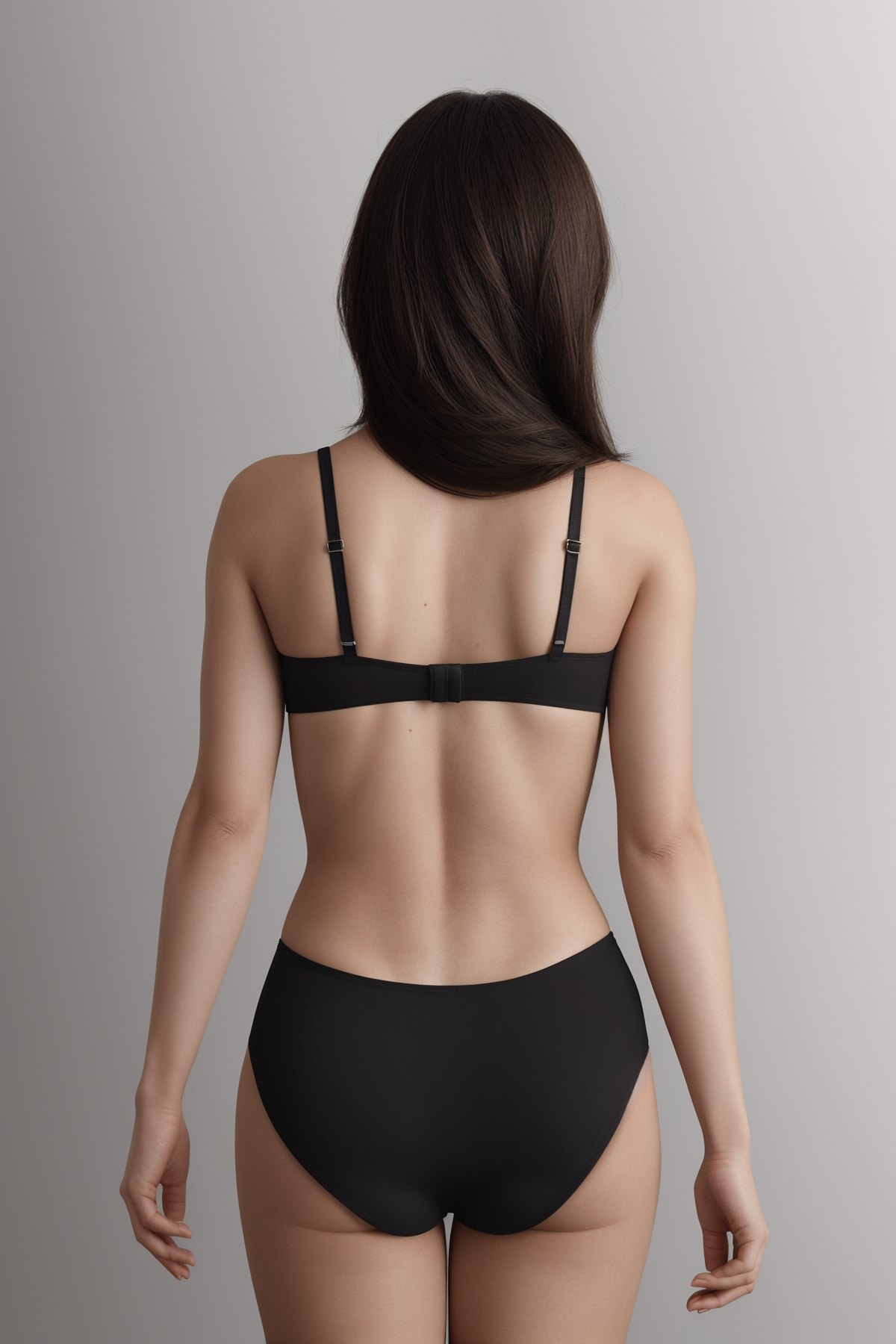 BLS Ella Wireless And Padded Lace Bra Set Black