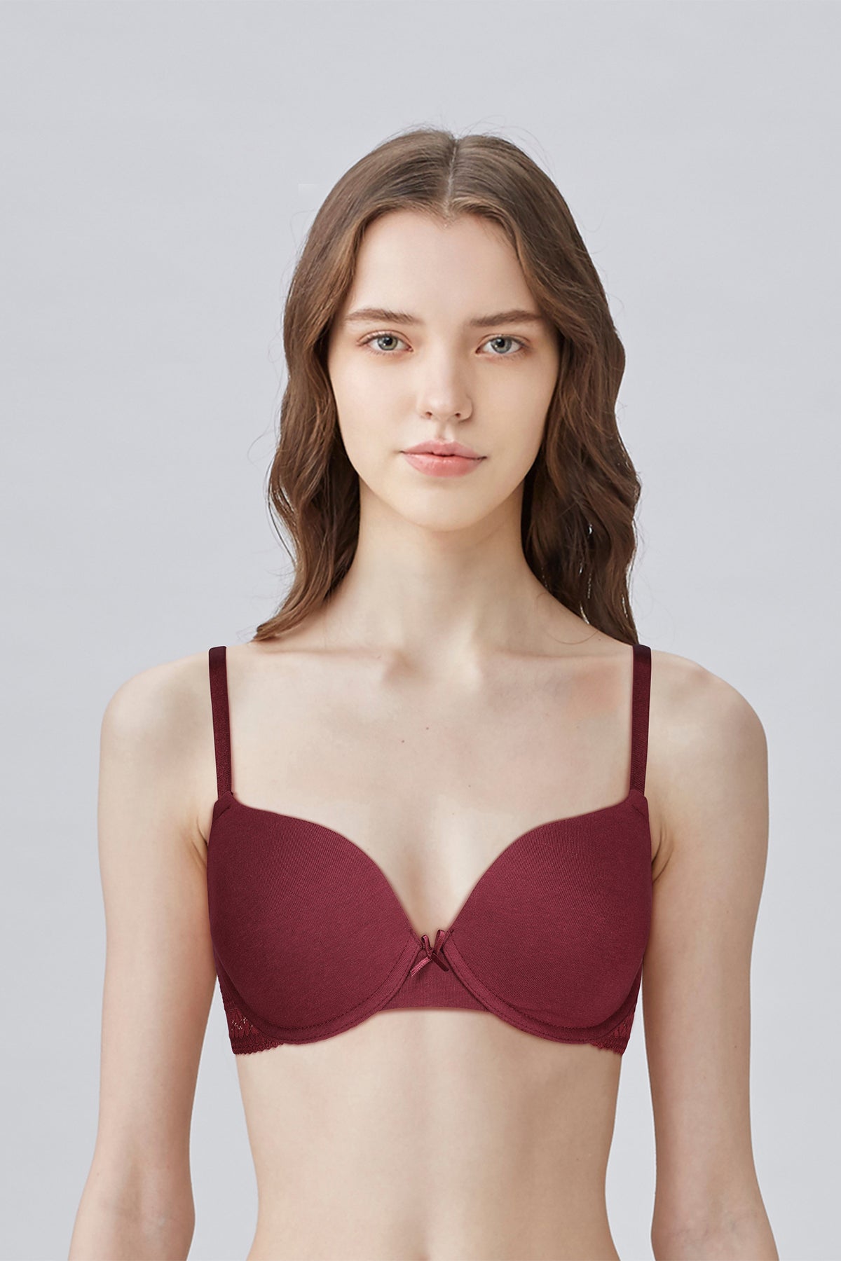 BLS Paza Wired And Padded Cotton Bra Burgundy