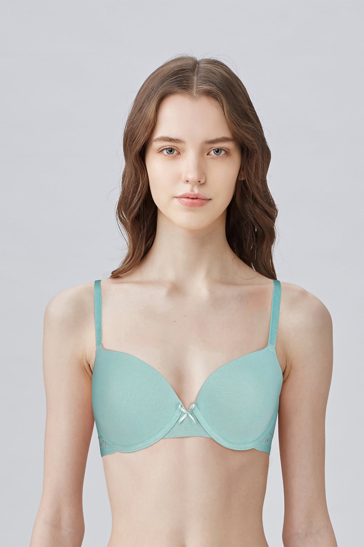 BLS Paza Wired And Padded Cotton Bra Sea Green