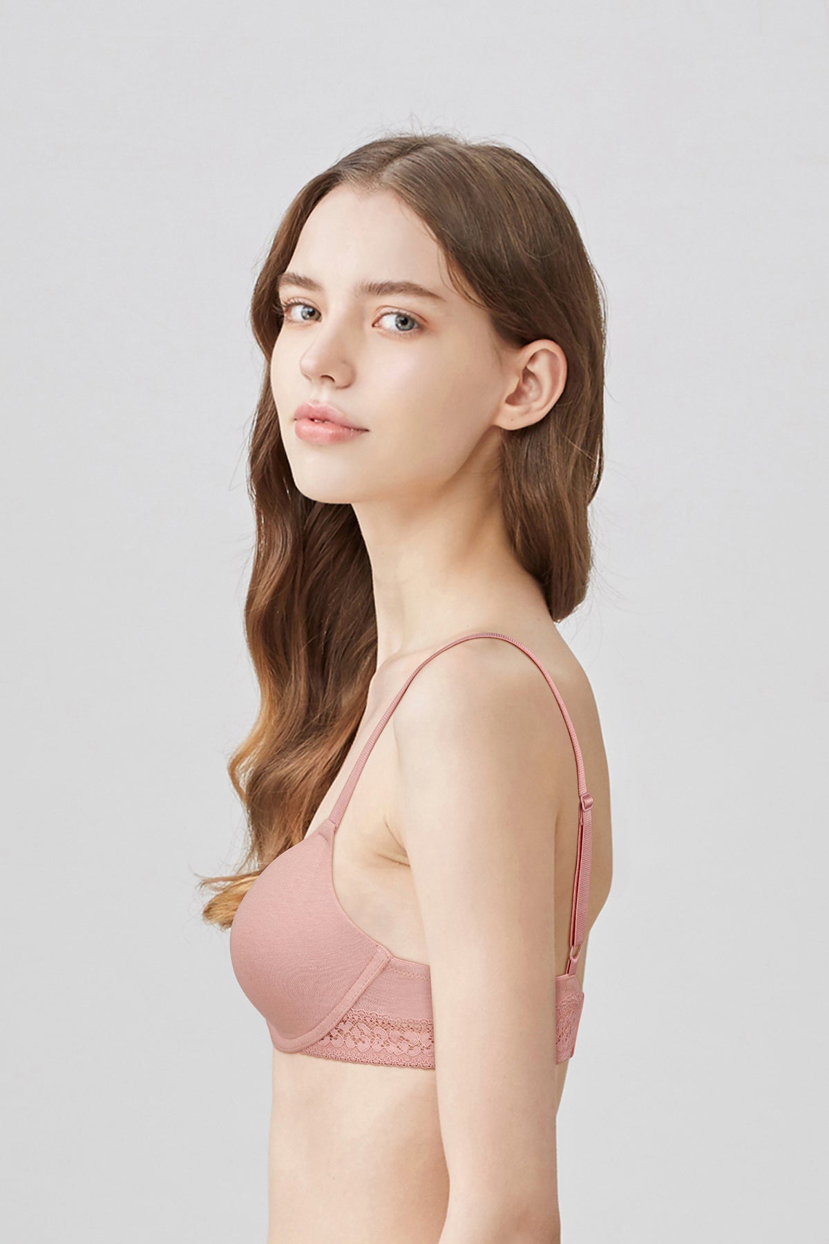 BLS Paza Wired And Padded Cotton Bra Soft Pink