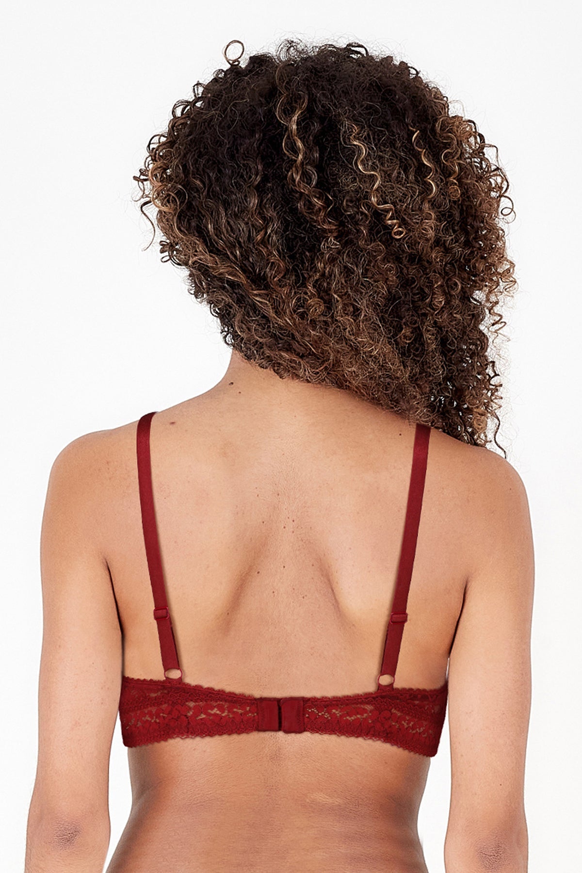 BLS Pinkie Non Padded Lace Bralette Burgundy