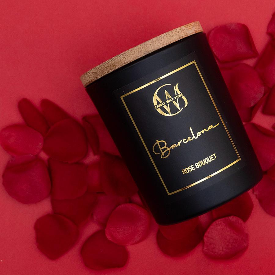 Candle Wick Store Barcelona Candle with Rose Bouquet Scent