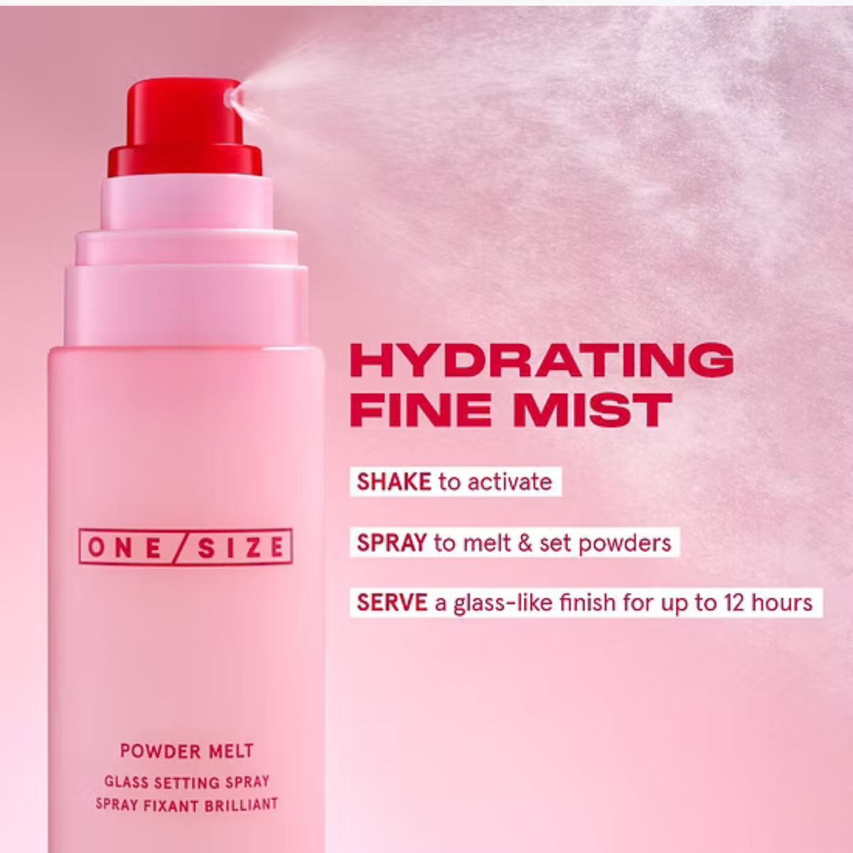One Size Powder Melt Glass Setting Spray