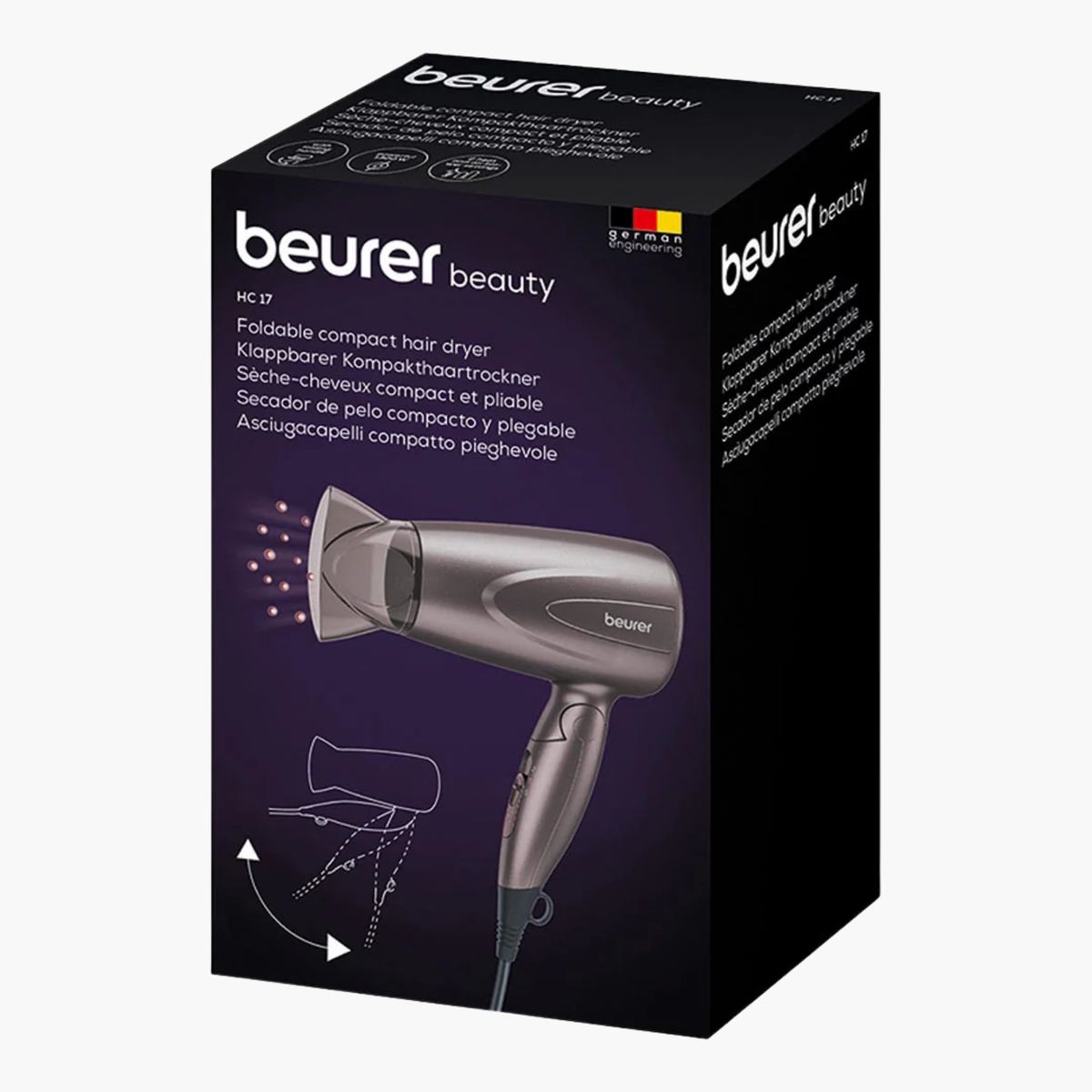Beurer Style Pro Foldable Compact Hair Dryer HC-17