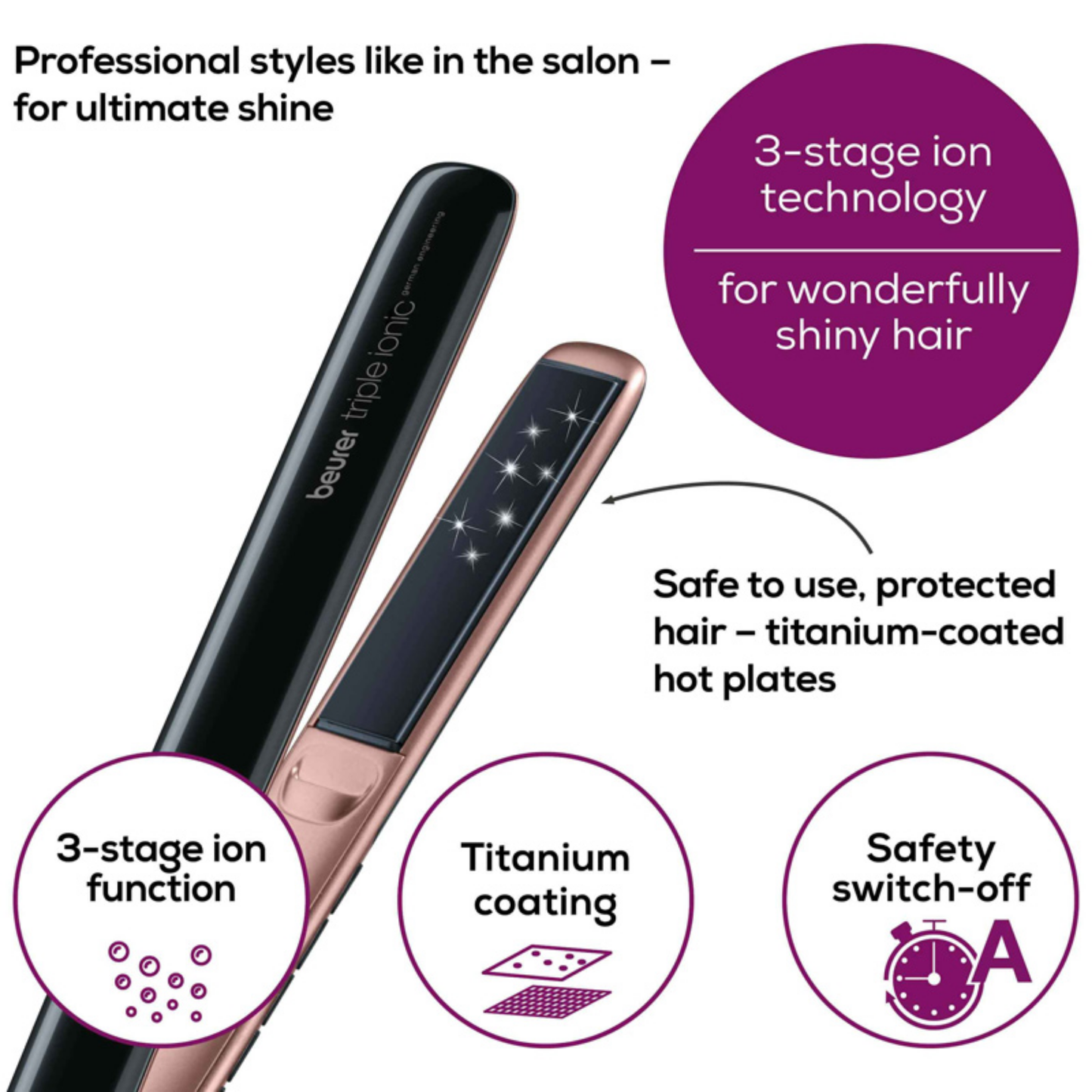 Beurer Style Pro Hair Straightener HS-80