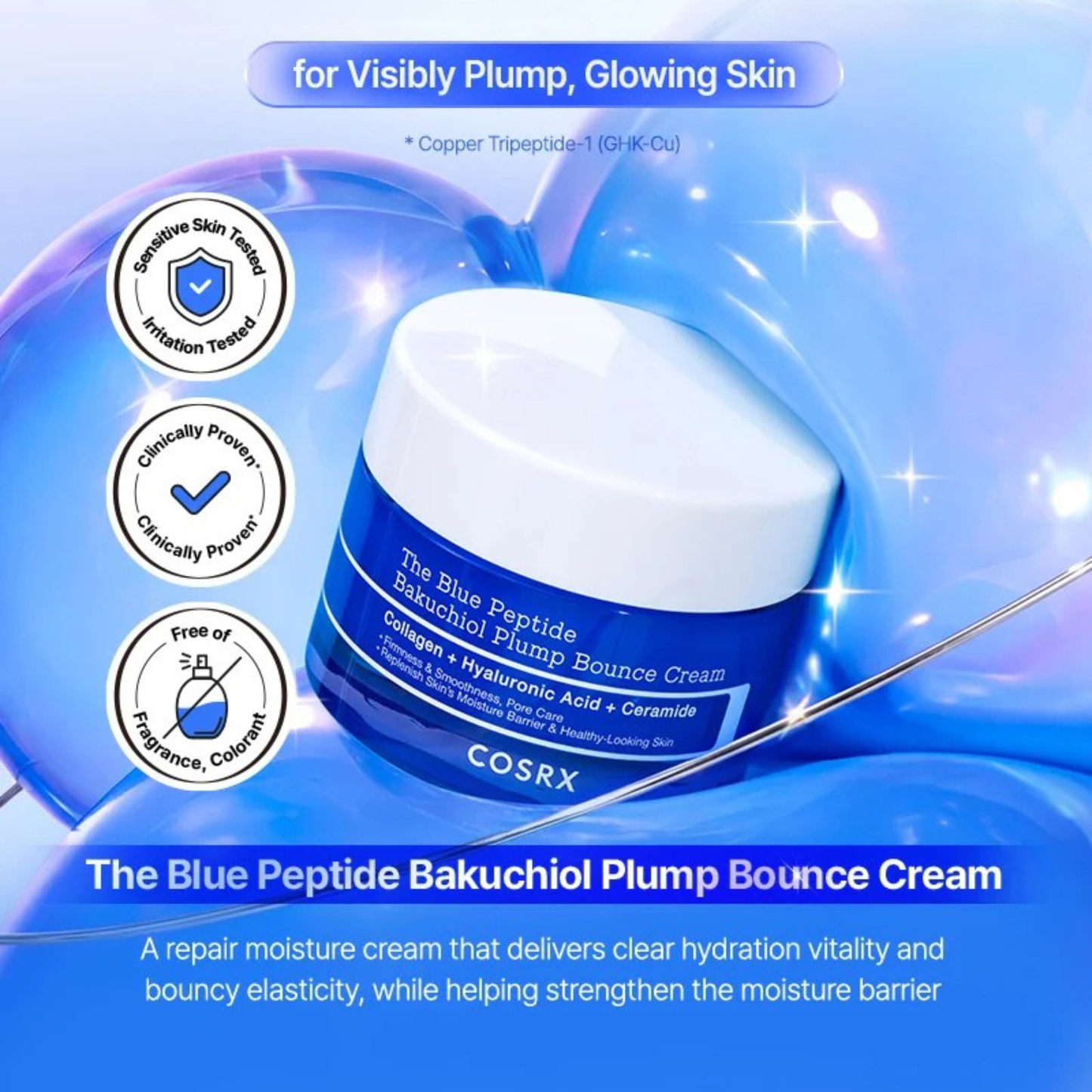 COSRX The Blue Peptide Bakuchiol Plump Bounce Cream