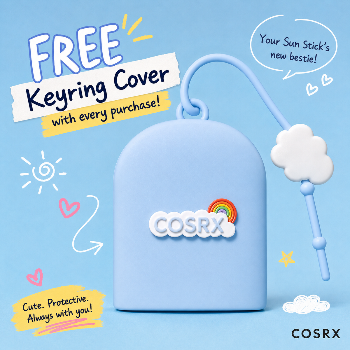 COSRX Airy-Light Sun Stick with Keyring Duo