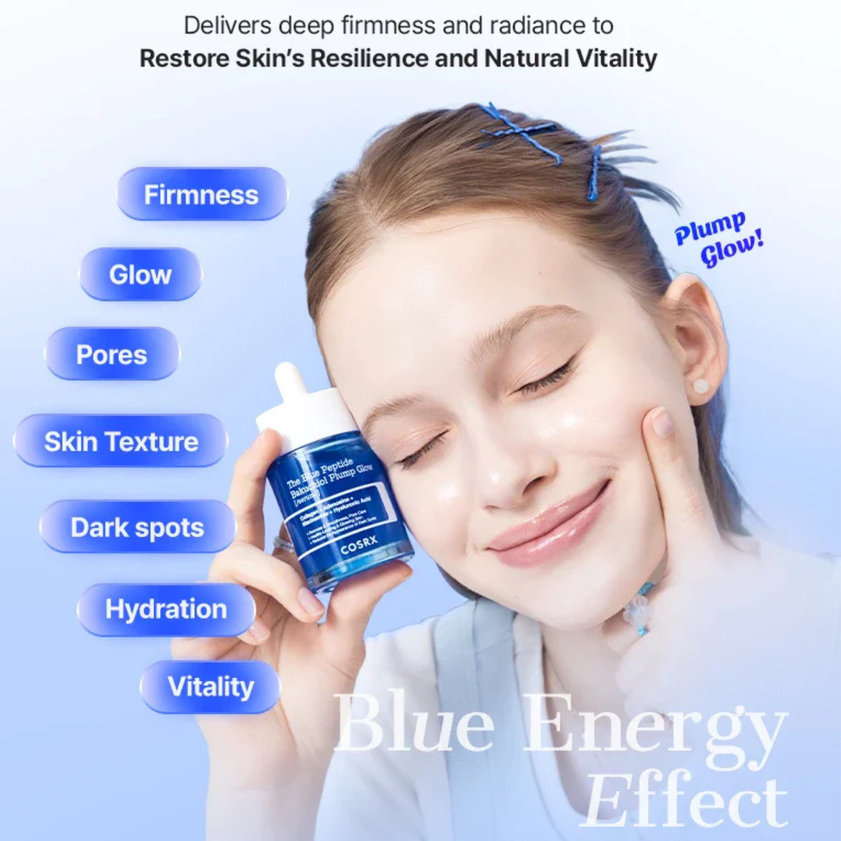 COSRX The Blue Peptide Bakuchiol Plump Glow Serum