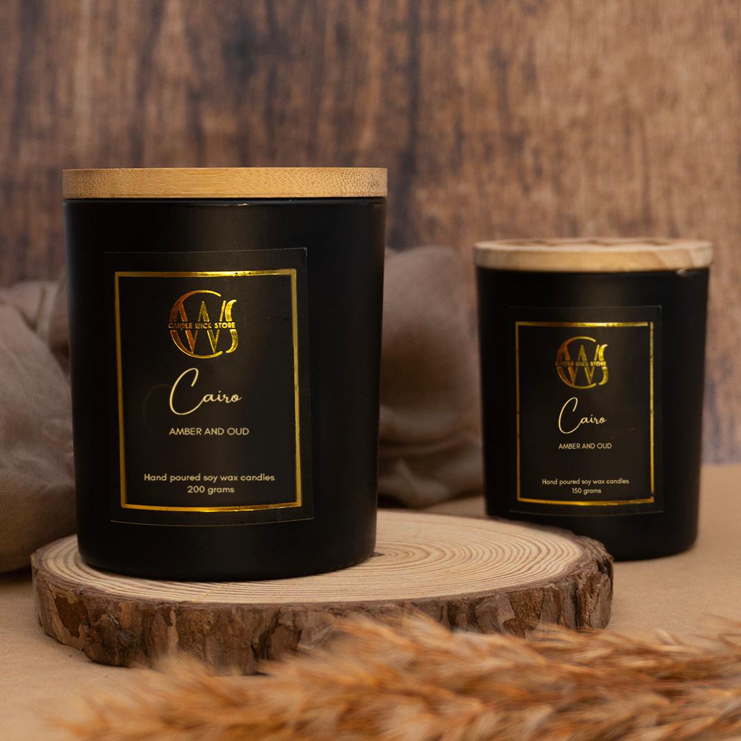 Candle Wick Store Cairo Candle With Amber And Oudh Scent