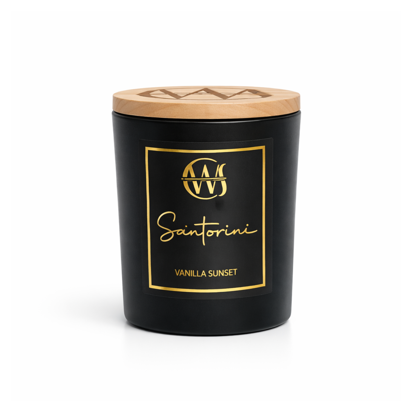 Candle Wick Store Santorini Candle with a Roasted Vanilla Sunset Scent