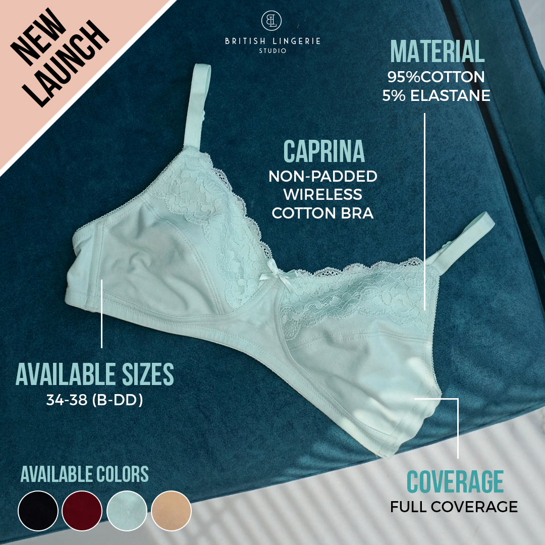 BLS Caprina Non Wired And Non Padded Cotton Bra Mint