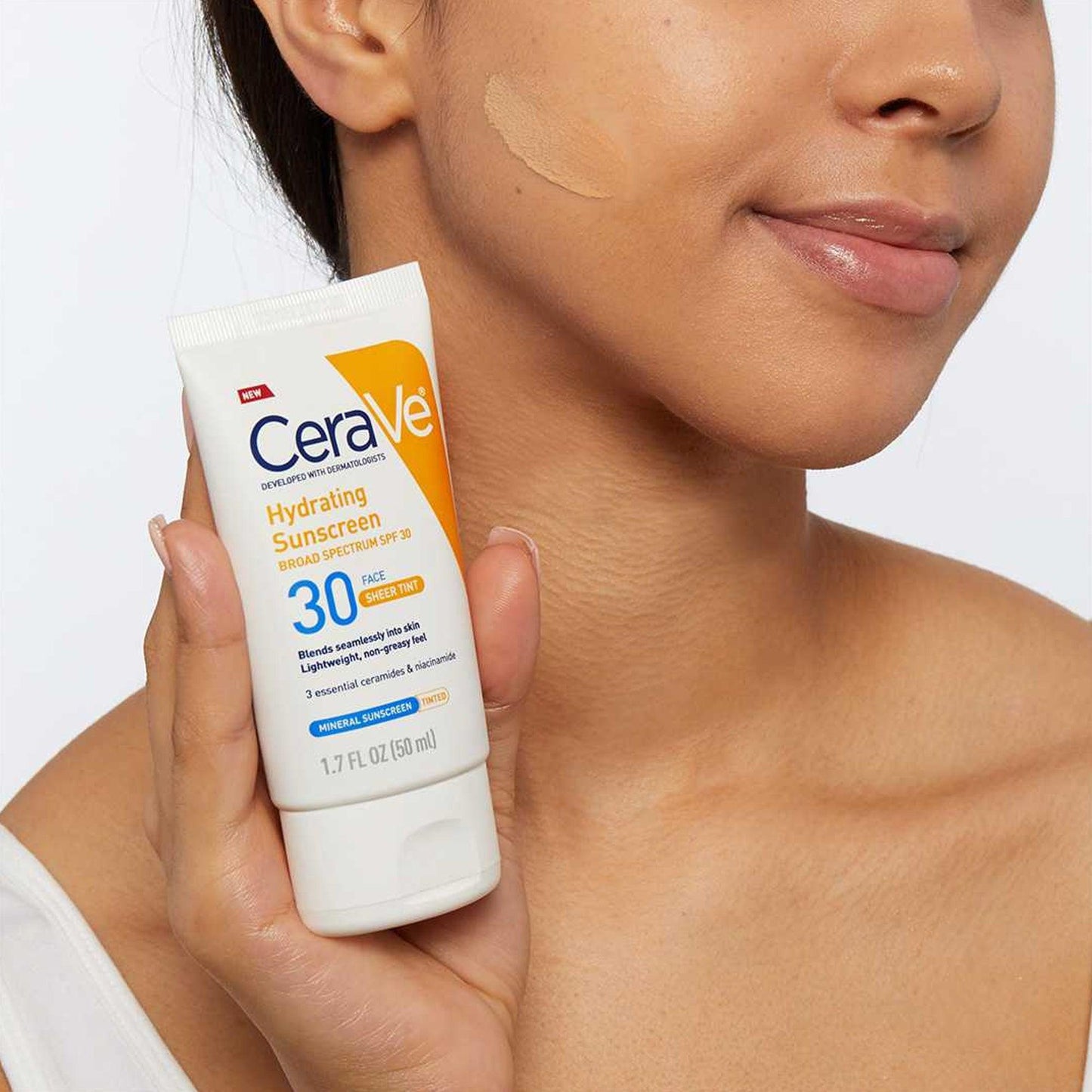 CeraVe Hydrating Mineral Sunscreen SPF30 Face Sheer Tint 50ml