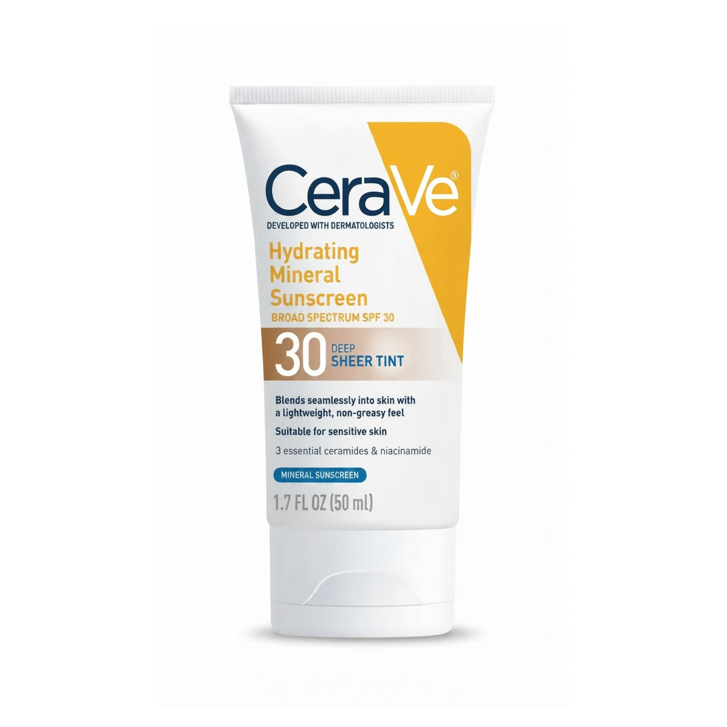CeraVe Hydrating Mineral Sunscreen SPF30 Face Sheer Tint 50ml