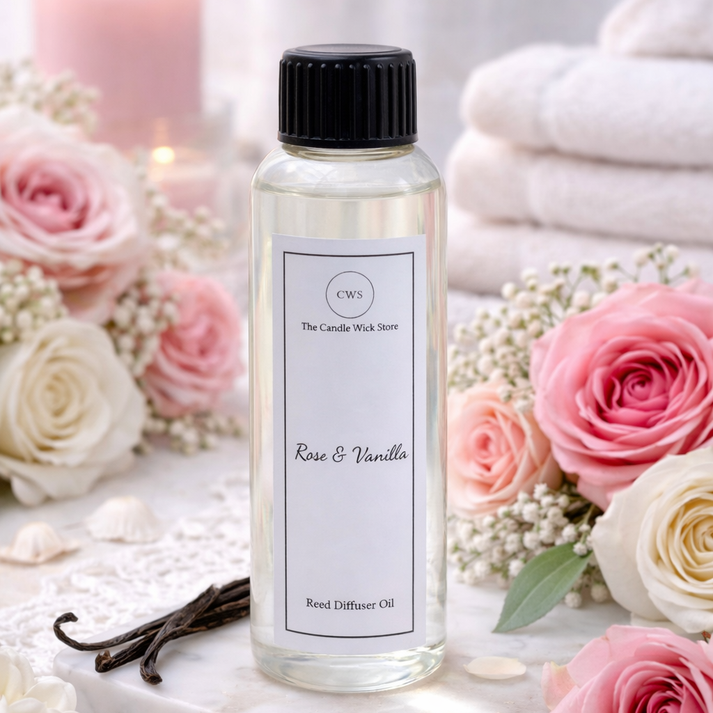 Candle Wick Store Rose and Vanilla Diffuser Refill Oil 120ml