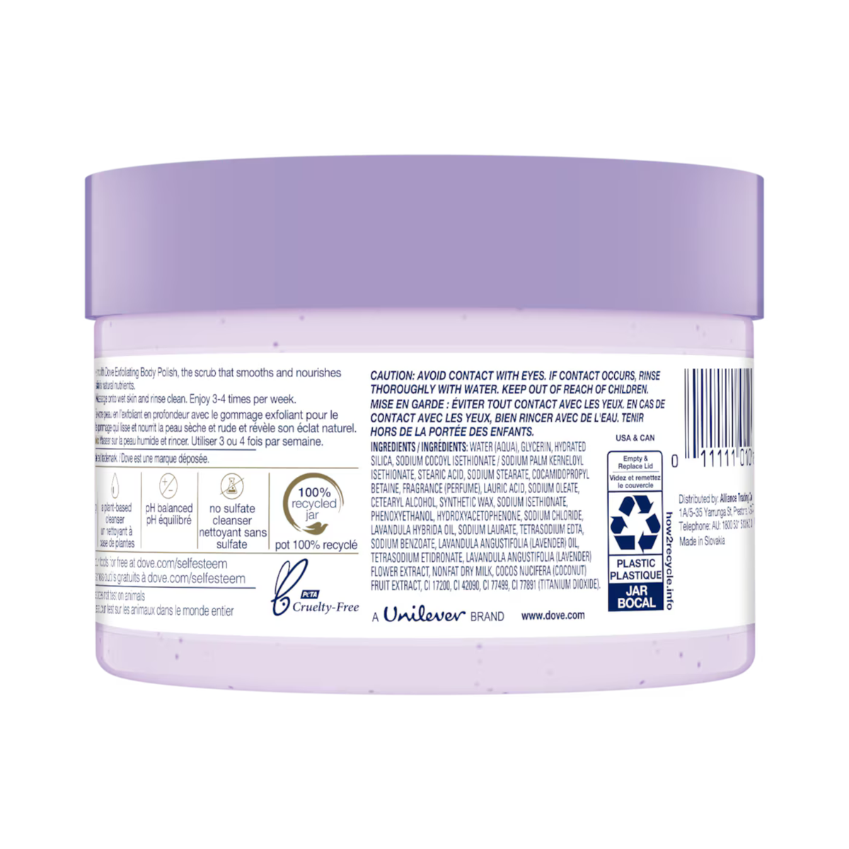 Dove Crushed Lavender & Coconut Milk Exfoliating Body Polish Scrub