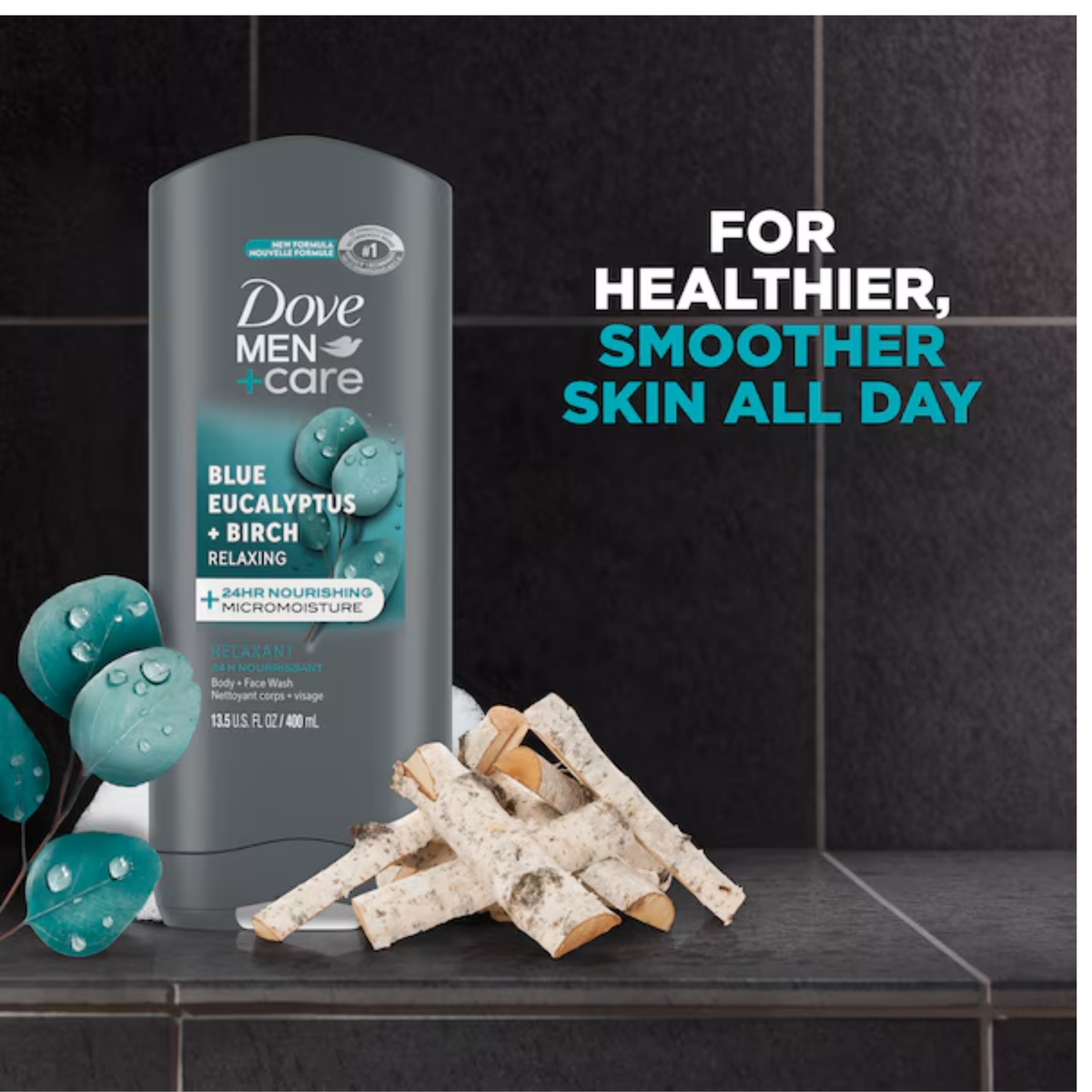 Dove Men+Care Blue Eucalyptus + Birch Relaxing Body And Face Wash