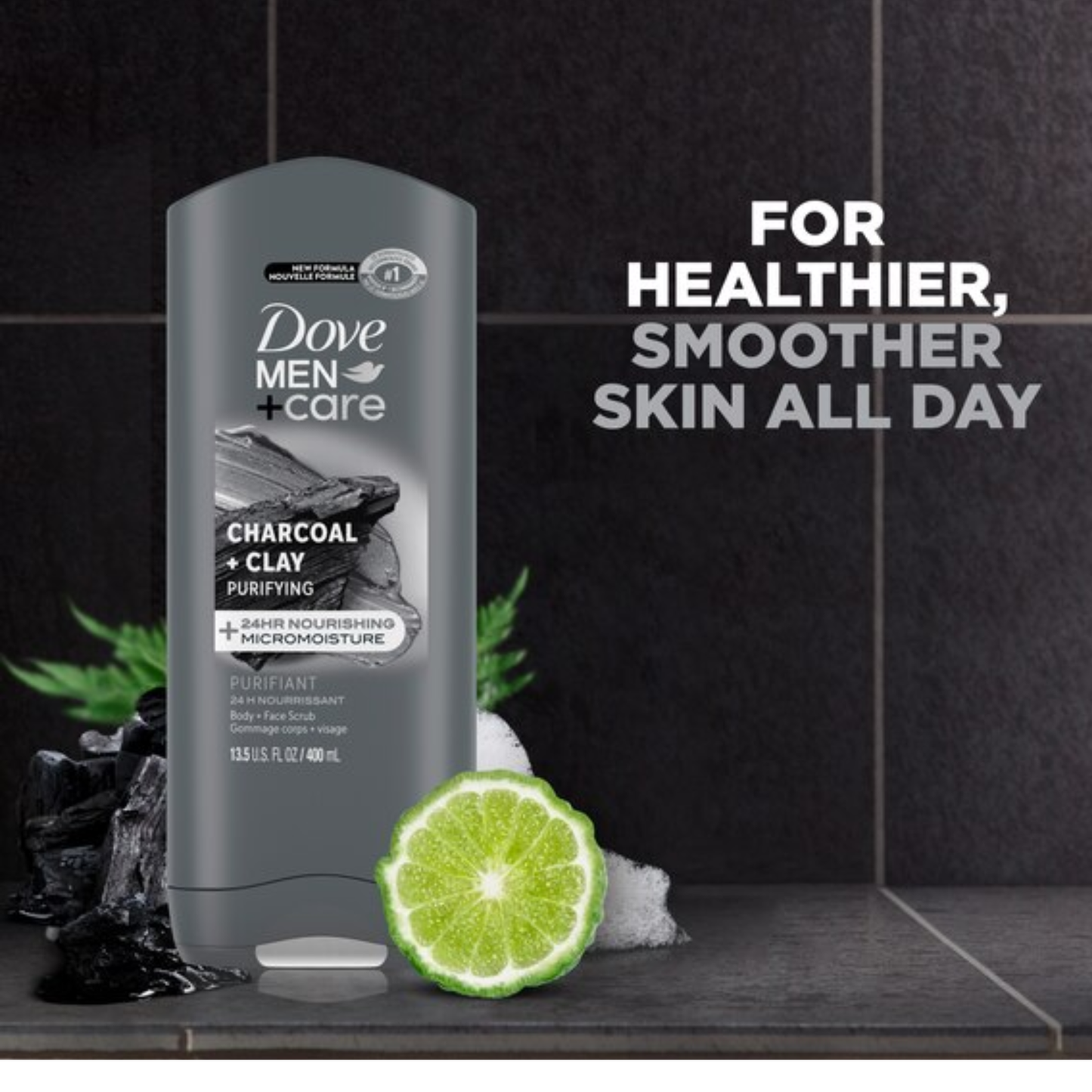 Dove Men+Care Fifa World Cup Edition Charcoal + Clay Body And Face Scrub